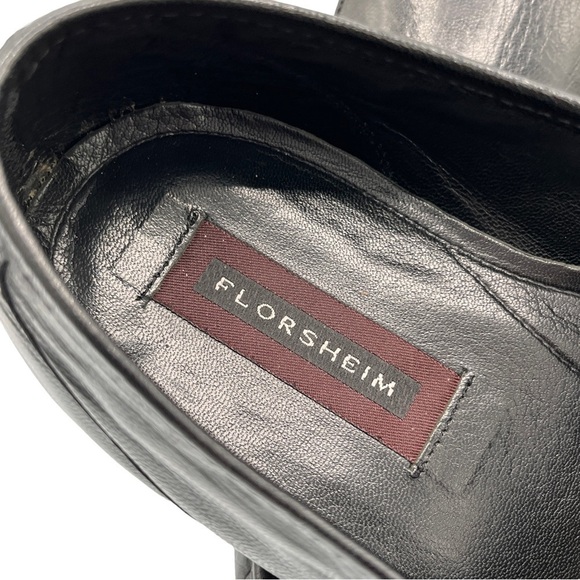 Florsheim COMO Moc Toe  Strap Loafer Black Leather 14 slip on - Picture 7 of 10